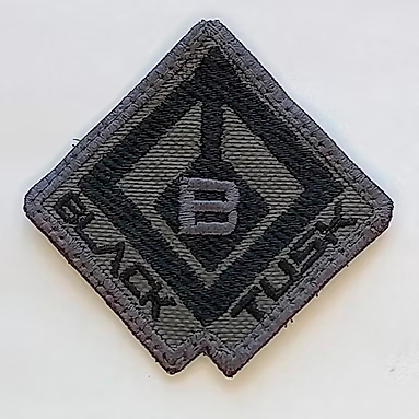 Patch Bordado “BLACK TUSK” Colecionável Militar Tático | Patch Velcro Para Mochila Boné Colete Airsoft Cosplay