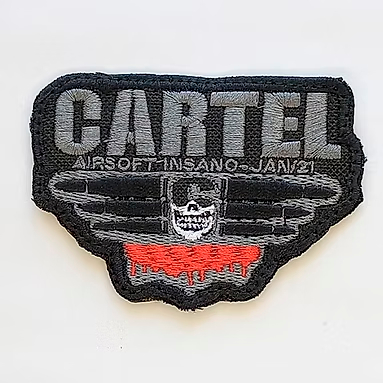 Patch Bordado “CARTEL 6” Colecionável Militar Tático | Patch Velcro Para Mochila Boné Colete Airsoft Cosplay