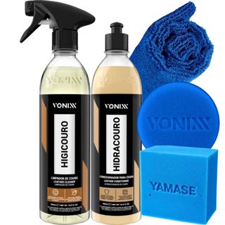 Kit Limpar Hidratar Couro Vonixx Higicouro Hidracouro 500ml em Oferta na Shopee