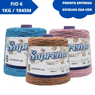 Barbante Supremo 1 Kg Número 6 / 1045 Metros em Oferta na Shopee