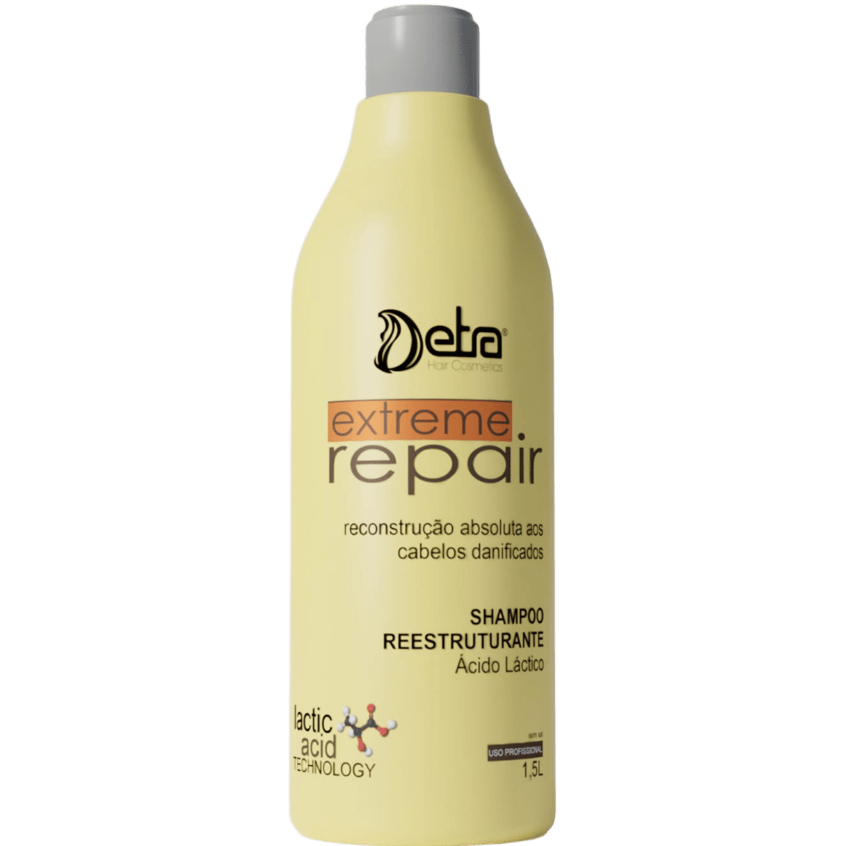 Shampoo Ultra Reestruturante Reparaçao Extrema Extreme Repair 1,5 Detra Hair Cosmeticos