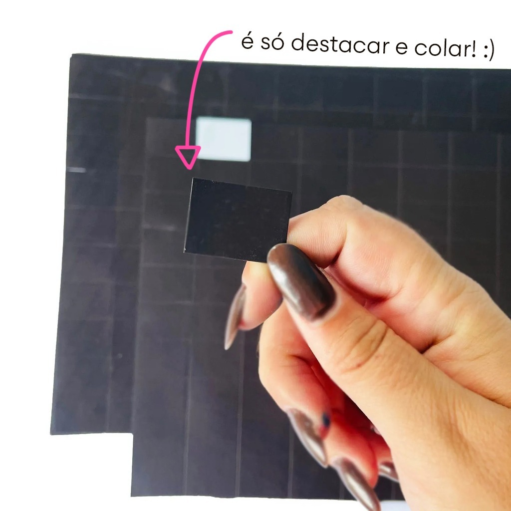 200 Pedaços Cortadinhos Manta de Ímã de Geladeira Magnética Adesiva 2,8x2cm