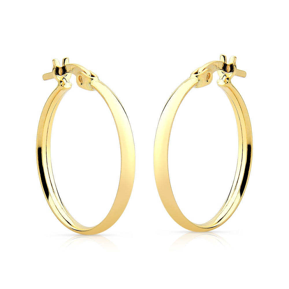 Brinco de Ouro 18k Argola Click com 2mm · foto 2