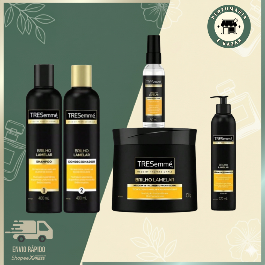 Kit Tresemmé Brilho Lamelar. (5 itens) em Oferta na Shopee