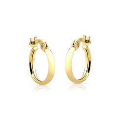 Brinco de Ouro 18k Argola Click com 2mm
