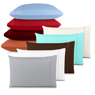 Kit  Fronhas Ponto Palito 400 fios 50x70cm 400 fios Micropercal Toque Macio e Suave