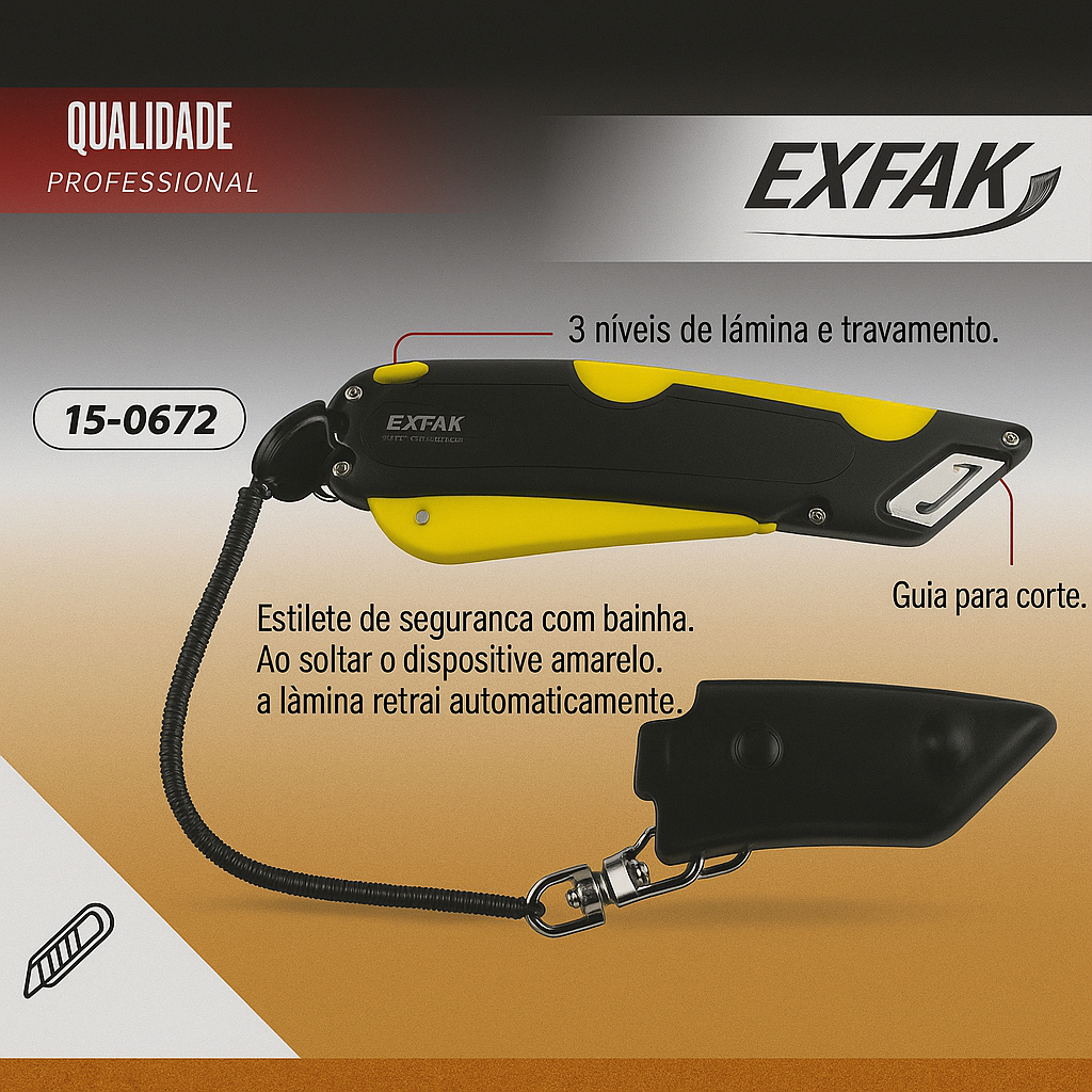 Estilete Exfak 15-0672 com Coldre para Operadores