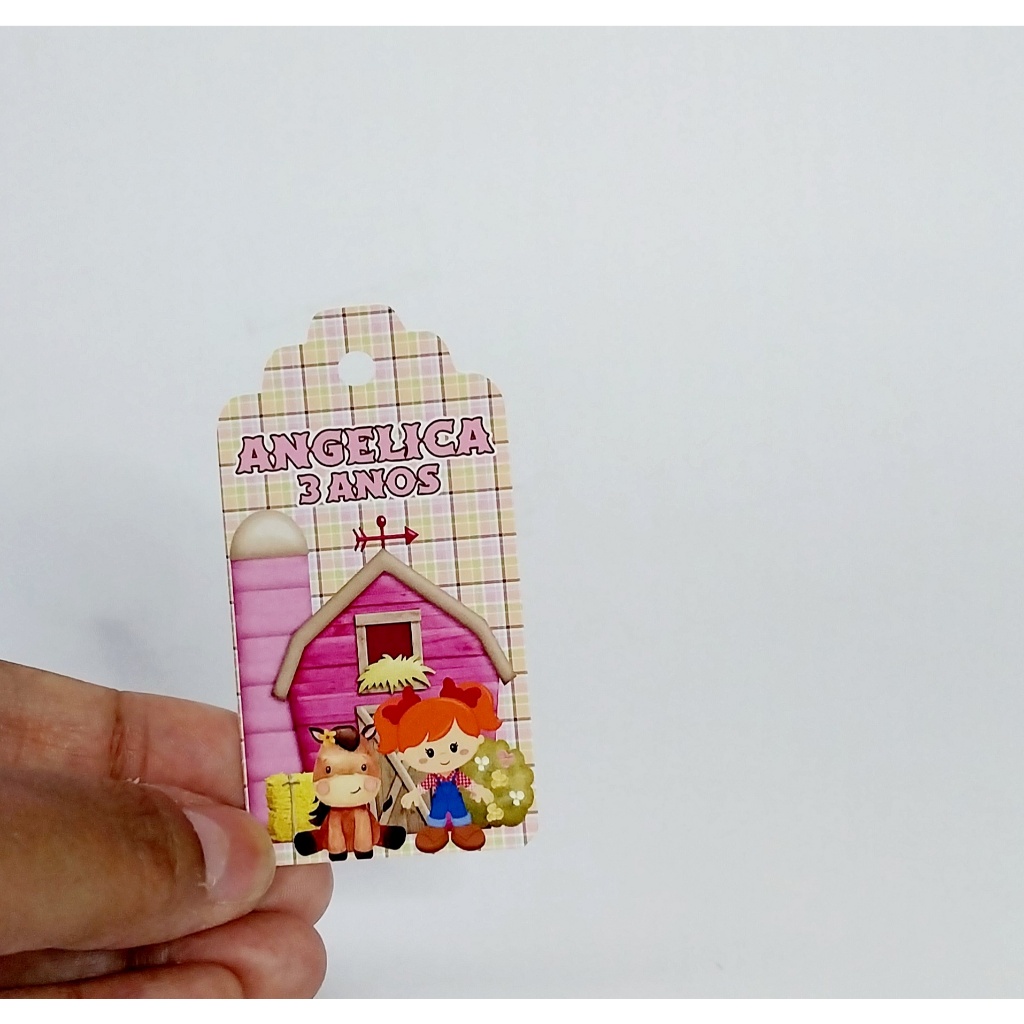 TAGS ETIQUETAS PARA LEMBRANCINHA PERSONALIZADAS FAZENDINHA MENINA/ANIVERSÁRIO
