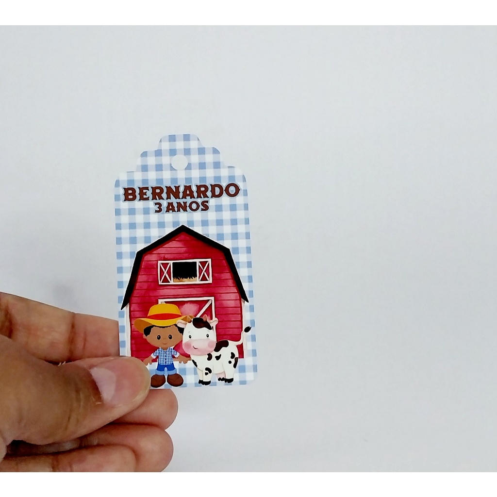 TAGS ETIQUETAS PARA LEMBRANCINHA PERSONALIZADAS FAZENDINHA MENINO/ANIVERSÁRIO