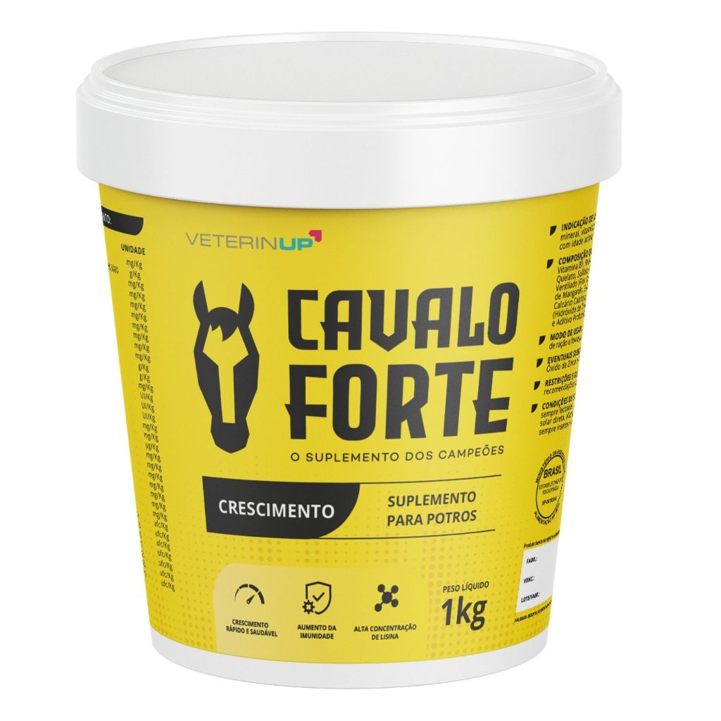 Cavalo Forte Crescimento 1kg - Acelerar o Crescimento Força e Estrutura do Potro em Oferta na Shopee