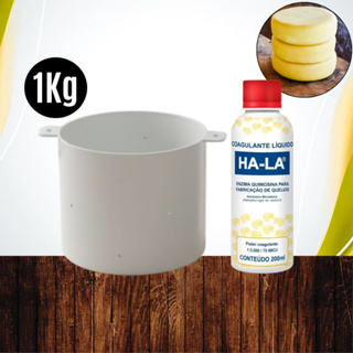 Coalho líquido HA-LA 200ml + Forma 1Kg OPUSPLAST p/ Queijos Minas frescal requeijão Ricotas em Oferta na Shopee