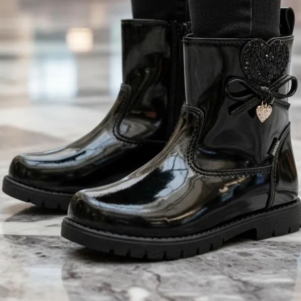 Bota Infantil Ortopasso Love Menina Verniz Feminino Feminina Blogueirinha Blogueira Coturno Inverno em Oferta na Shopee