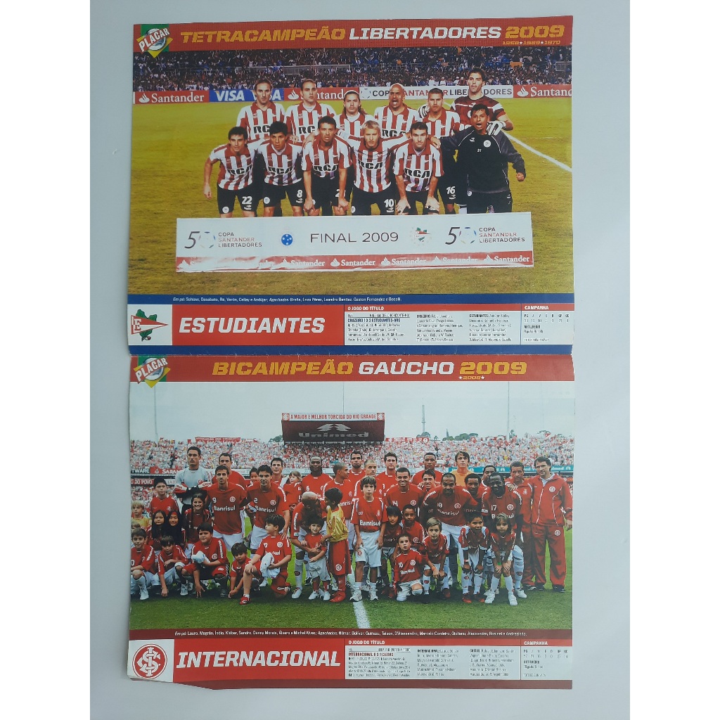 Poster Placar Estudiantes, Internacional, Goiás, Flamengo 2009