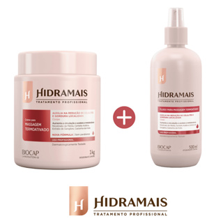 Kit Termoativado Hidramais – Creme 1kg + Fluido 500ml – Massagem Redutora e Celulite em Oferta na Shopee