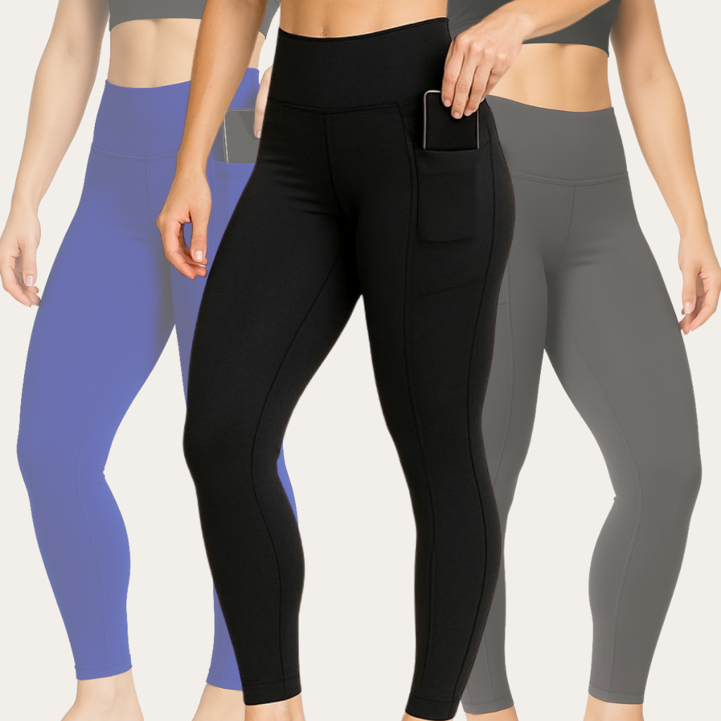 Calça Legging com Bolso Lateral Legging Academia Cintura Alta Legging Zero Transparência Poliamida