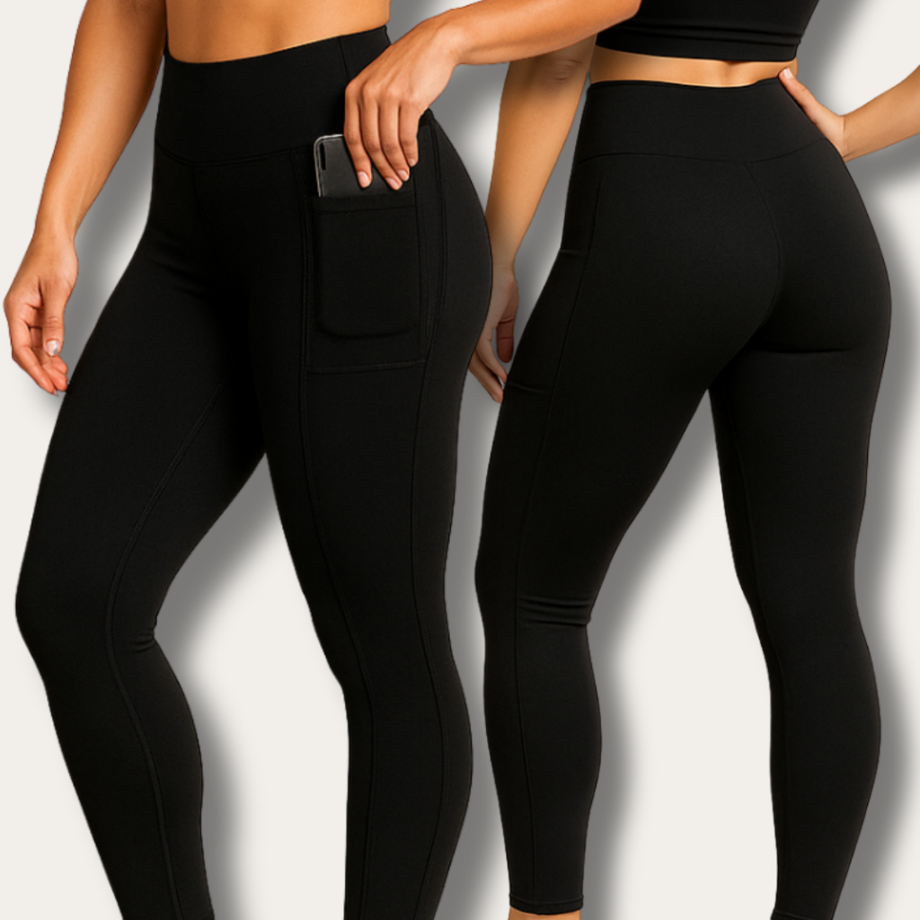 Calça Legging com Bolso Lateral Legging Academia Cintura Alta Legging Zero Transparência Poliamida