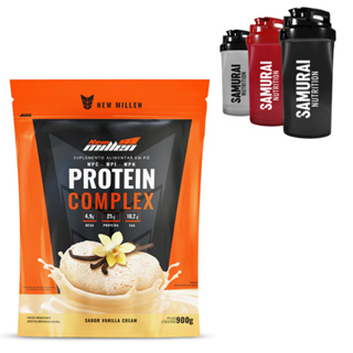 Kit Whey Protein Complex 900g Refil + Leva Coqueteleira Samurai 600g em Oferta na Shopee