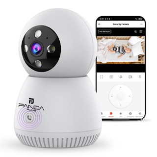 Câmera WiFi 360° Inteligente Tuya PandaPlus HD IA Nuvem Botão Chamada Áudio Bidirecional Babá Eletrônica Pet Alexa Googl em Oferta na Shopee