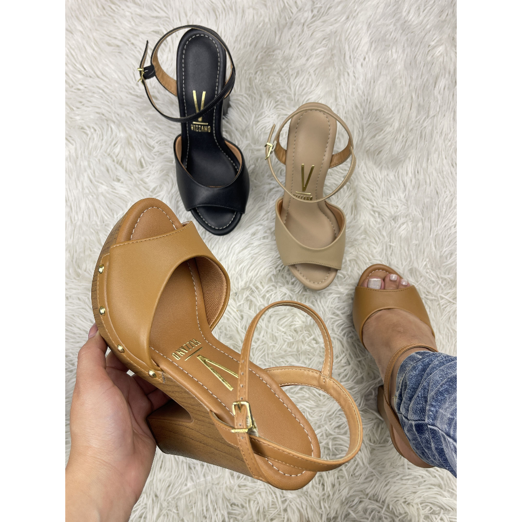 Sandalia Plataforma Vizzano 6281.747 em Oferta na Shopee