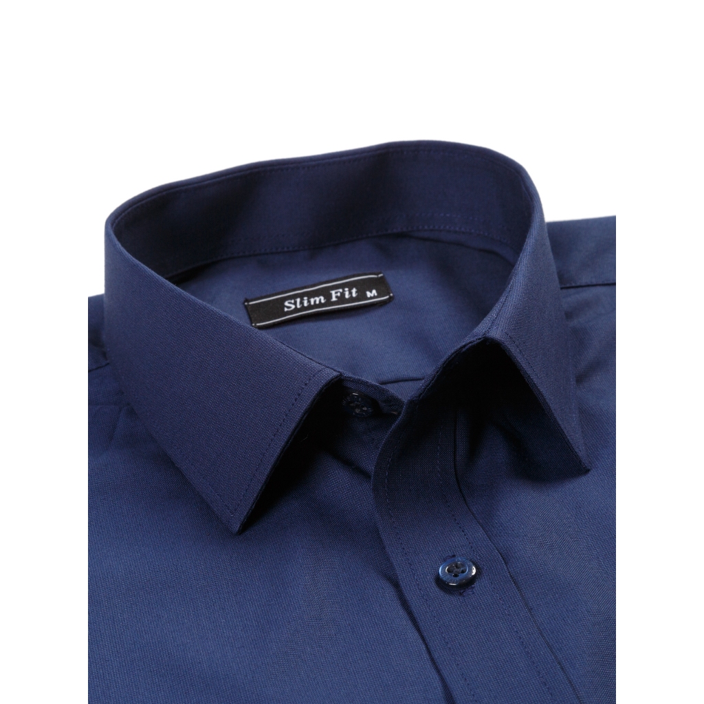 Camisa Social Masculina Slim Fit Manga Longa Mitong  Sem Elastano Elegante e Antirrugas 40%Algodão + 60%Poliéster