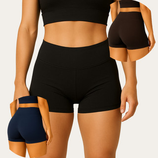 Short de Academia Feminino Curto Short Fitness Treino Cintura Alta