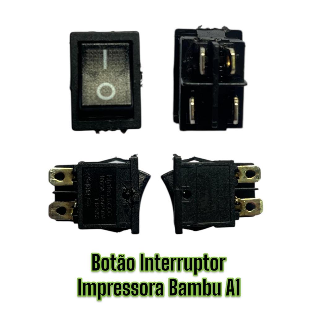 Botão Interruptor para Impressora 3D Bambu Lab A1 - A1 Mini - Liga desliga