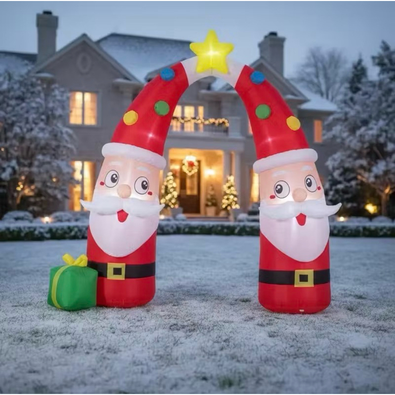 ENFEITE NOEL INFLÁVEL COM LEDS | COR: BRANCO QUENTE | TAM.: 2,70 METROS | BIVOLT 110/220 | PAPAI NOEL | ALVORE DE NATAL