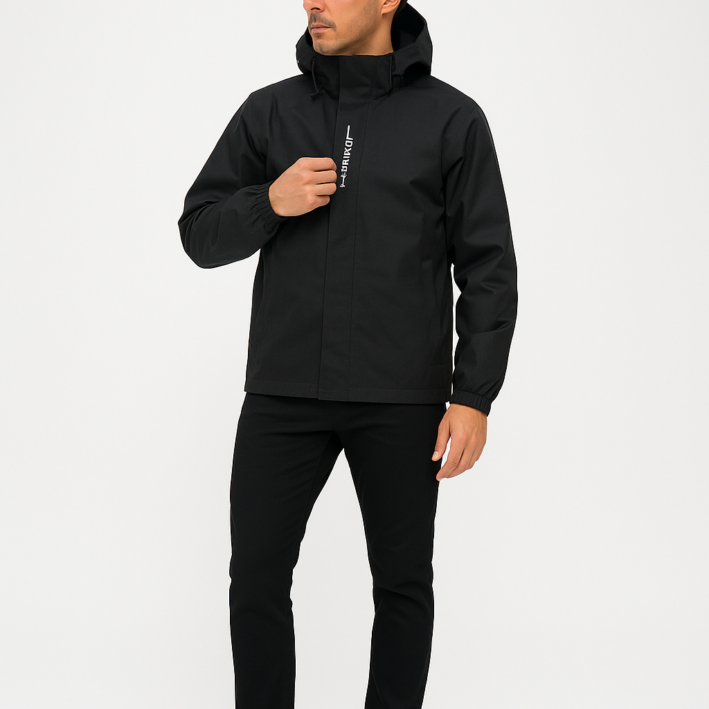 JAQUETA MASCULINA CORTA VENTO PRETA IMPERMEÁVEL Jaqueta de chuva para motociclistas, unissex em Oferta na Shopee