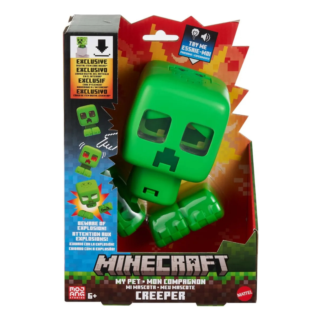 Boneco de ação Minecraft My Pet Creeper - Mattel Jgx49 em Oferta na Shopee
