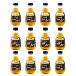 Kit 12 Calda de Agave Azul Orgânica 330g Jasmine Mel Vegano Adoçante Vegetal Natural Sem Glúten Sustentável Saudável