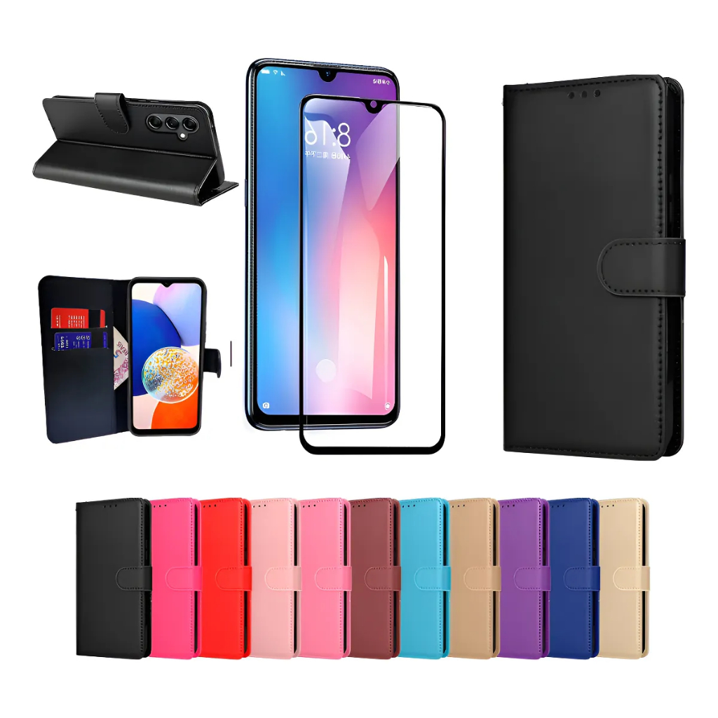 Capa Carteira Luxo Para Samsung Galaxy A17 + Película 3d