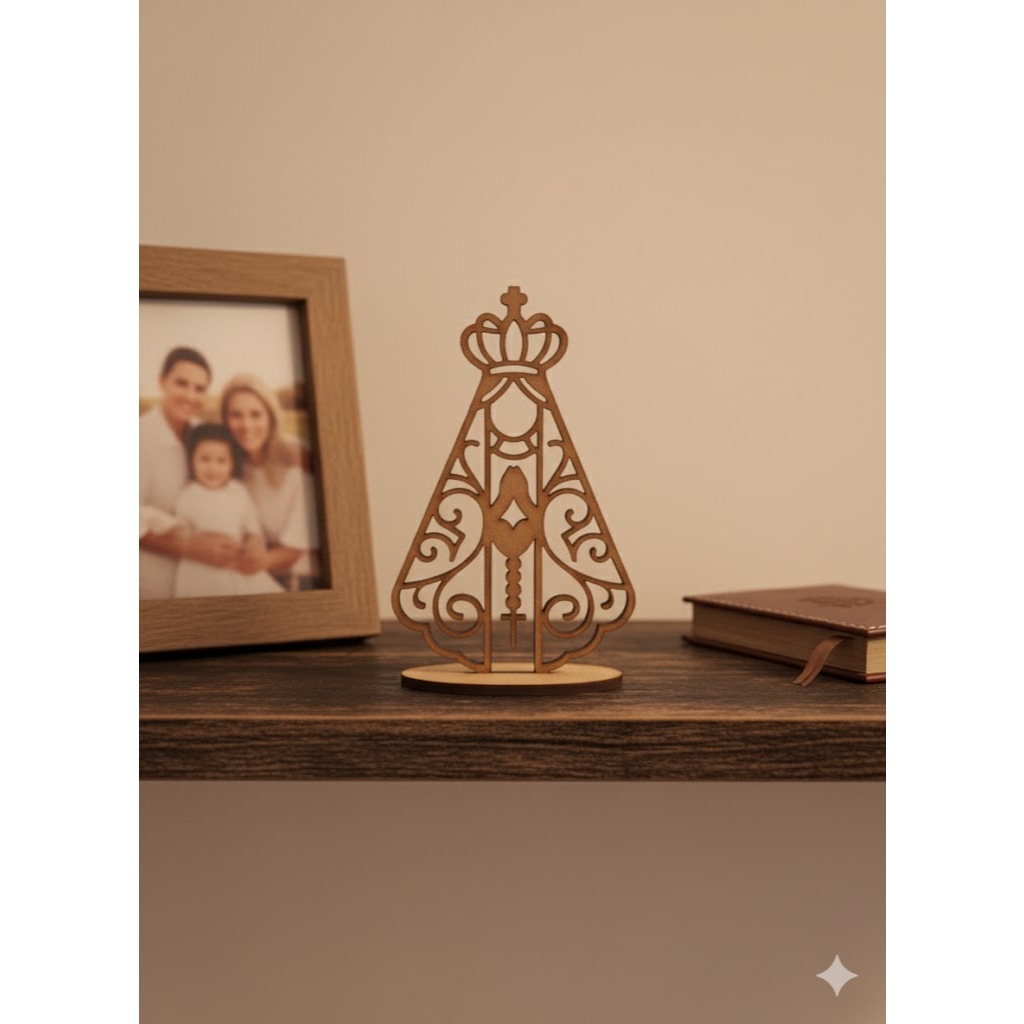 Detalhes do kit 10/20/30 Lembrancinha Nossa senhora Aparecida com base mdf cru 3mm