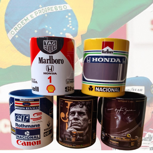 Caneca Airton Senna - Mclaren - Lotus - Williams