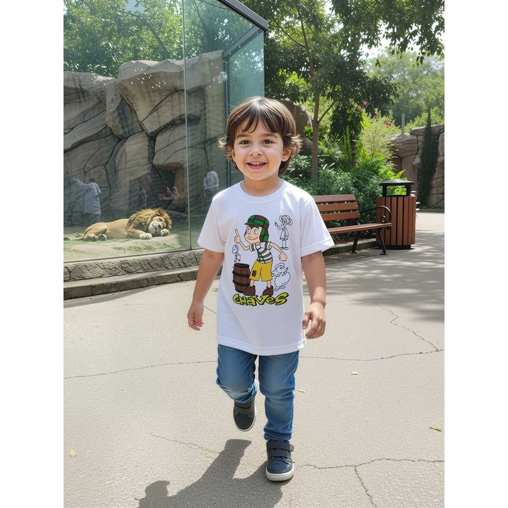 Camiseta  algodao Infantil Chapolin Colorado chaves Algodão Promocao