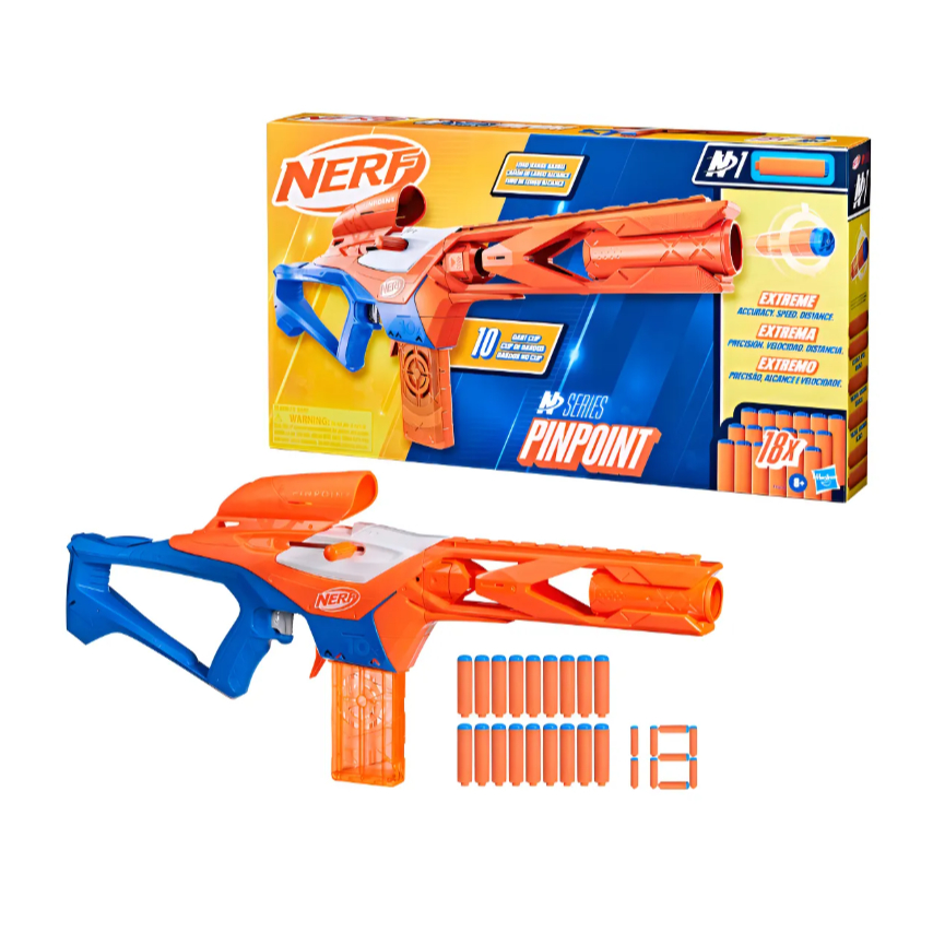 Lançador De Dardos Nerf N-Series Pinpoint Hasbro F8622 + 18 Dardos Espuma Original