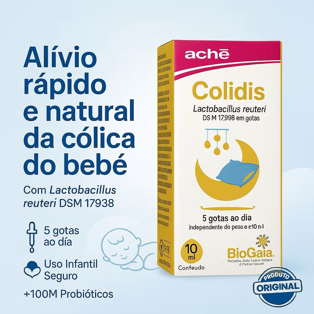 COLIDIS 10ML - PARA CÓLICAS DE BEBÊ - PROBIÓTICO em Oferta na Shopee