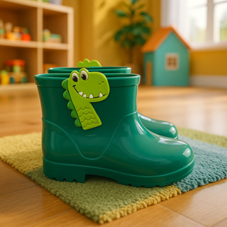 Galocha Infantil Menino Dinossauro Jacaré  Bota Masculina Criança Confortável Impermeável em Oferta na Shopee