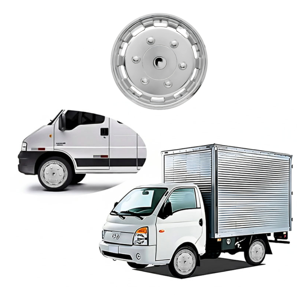 Calota Roda Aro 15 Vans Cromado Ducato Master Iveco