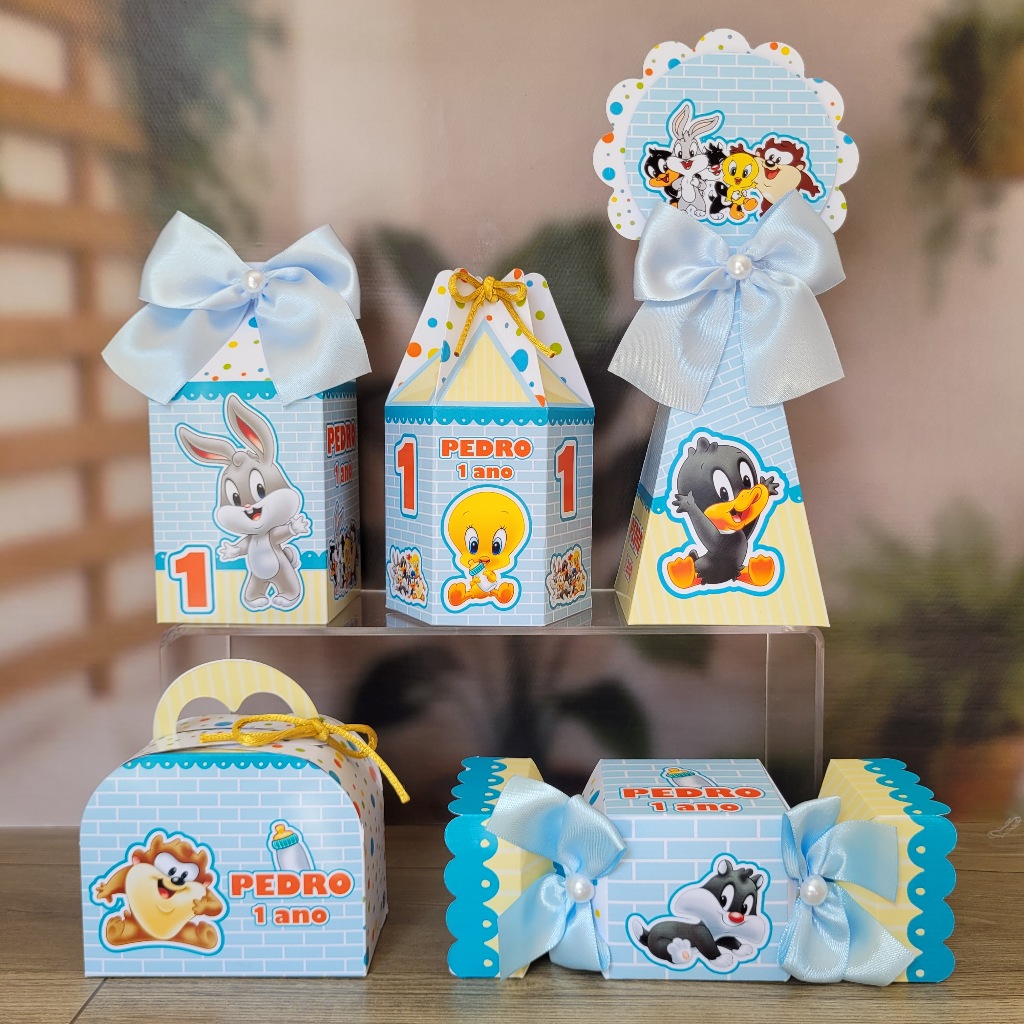 Kit Festa Personalizado Baby looney tunes - DESMONTADO - Lembrancinhas de Aniversário Infantil