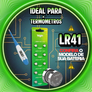 Elgin LR41 AG3 LR736 1,5 V Cartela c/ 10 Elgin (Escolha a quantidade) em Oferta na Shopee