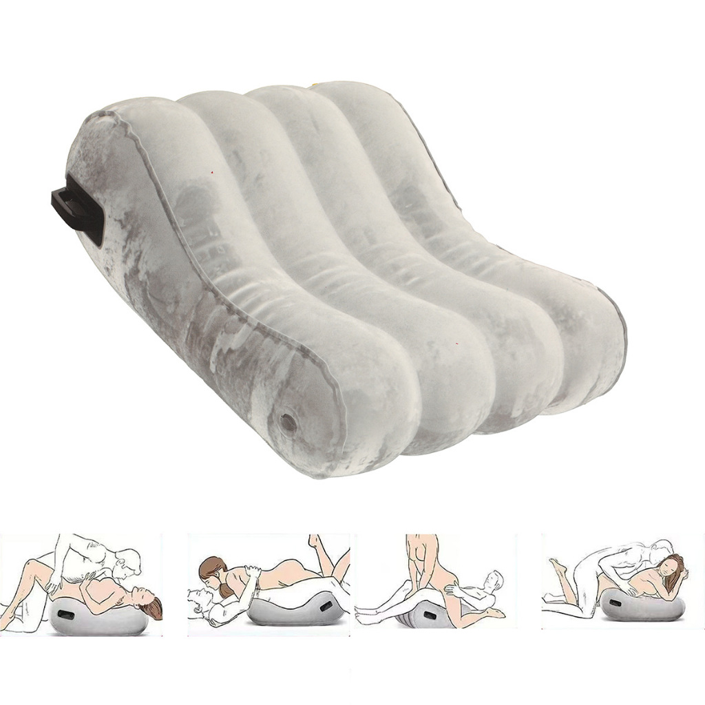 Sofá Inflável Almofada Apoio Multifuncional Cadeira Veludo Macio Para Cama Romance com Bomba