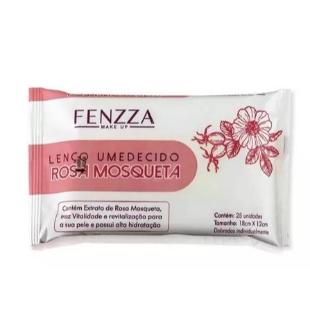 Lenço Umedecido Fenzza Rosa Mosqueta – Hidrata, Limpa e Revitaliza a Pele com Toque Suave e Delicado