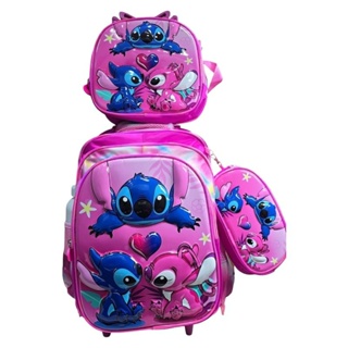 Kit Mochila Escolar Infantil Menino E Menina 3d De Rodinhas em Oferta na Shopee