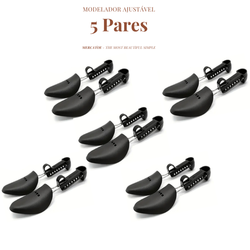Kit com 5x Pares de Modelador  ABS Alargador P ou G de Sapato Tênis apertados Modela e Laceia