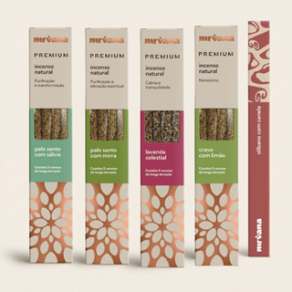 Incenso Nirvana Premium 100% Natural e Artesanal Vários Aromas em Oferta na Shopee