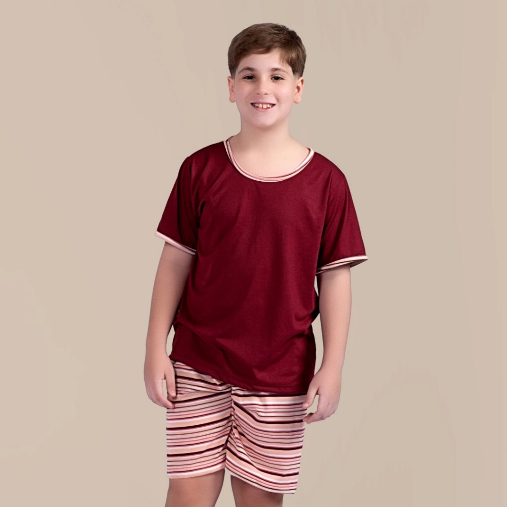 Camiseta Infantil Masculino Pijama Menino Estampado Conjunto Regata Camisa Short Premium Envio Rápido