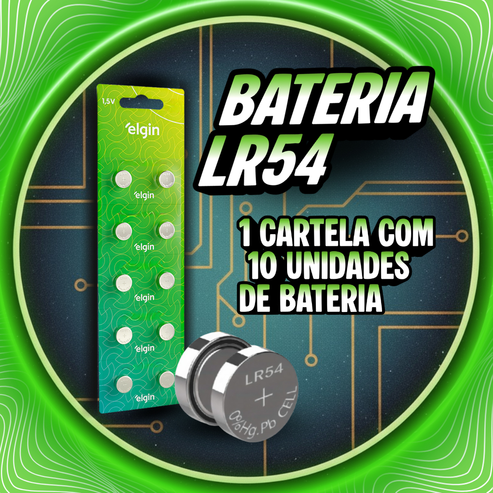 Elgin LR54/LR1130/AG10  1,5 V Cartela c/ 10 Elgin (Escolha a quantidade) em Oferta na Shopee