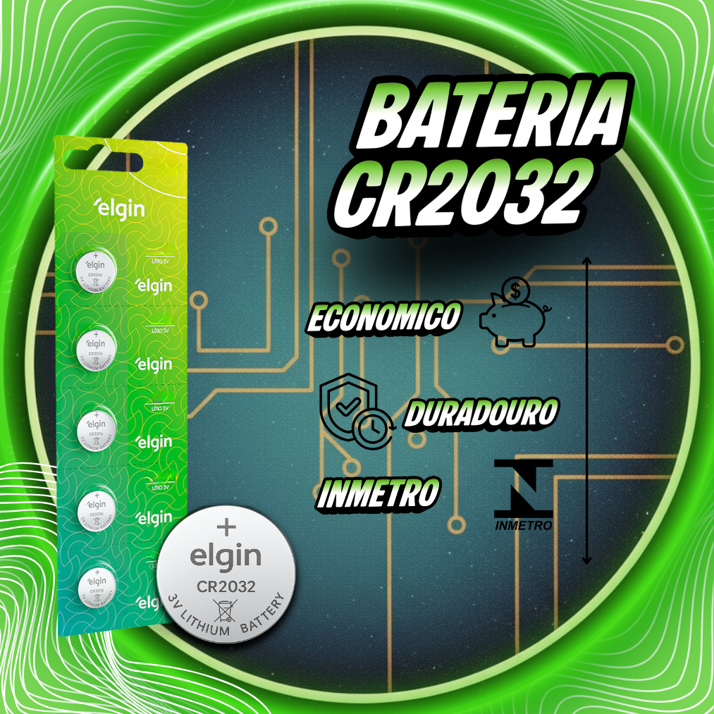 Elgin CR 2032 3v Escolha sua quantidade em Oferta na Shopee