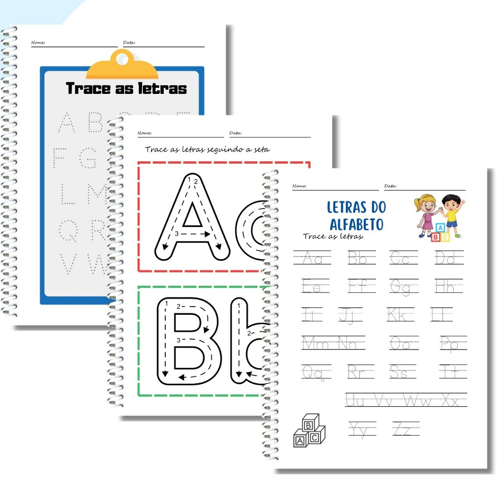 Caderno De Caligrafia e Alfabetização Infantil Atividades Letra Cursiva