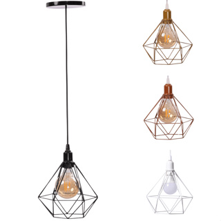 Pendente Luminária Lustre Aramado Diamante em Oferta na Shopee